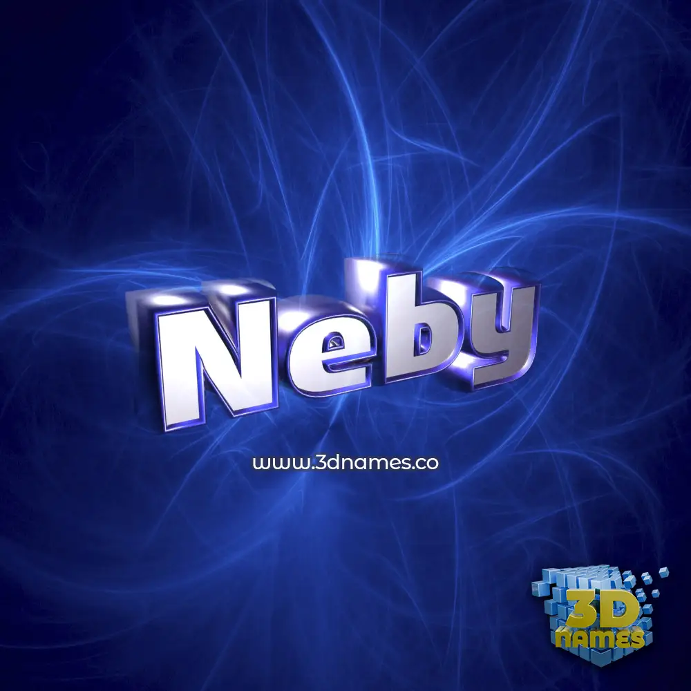 neby in Plasma style - 3D name wallpaper