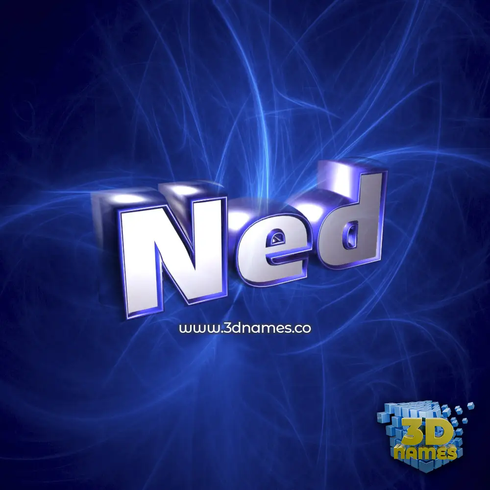 ned in Plasma style - 3D name wallpaper