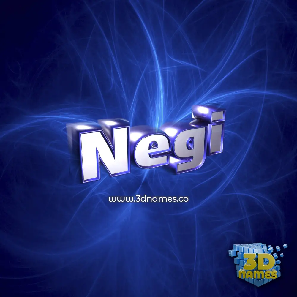 negi in Plasma style - 3D name wallpaper