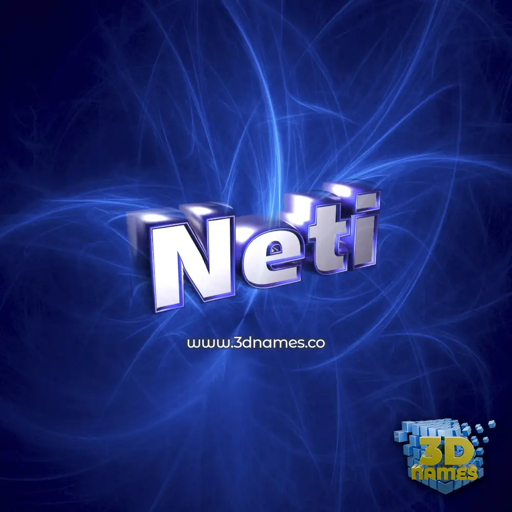 neti in Plasma style - 3D name wallpaper