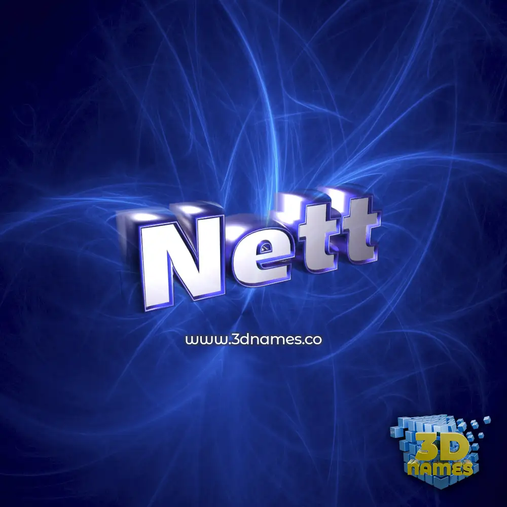 nett in Plasma style - 3D name wallpaper