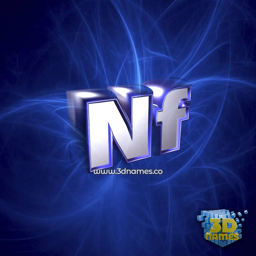 nf in Plasma style - 3D name wallpaper