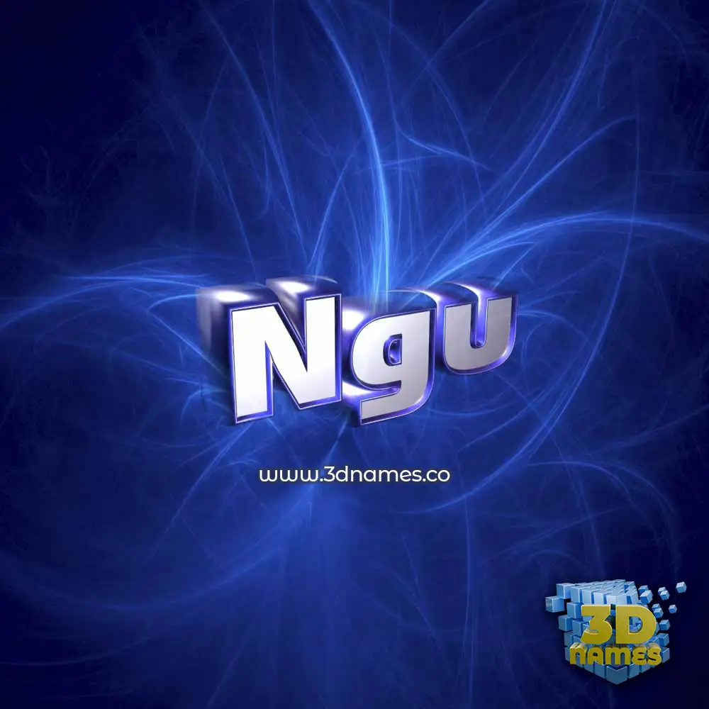 ngu in Plasma style - 3D name wallpaper