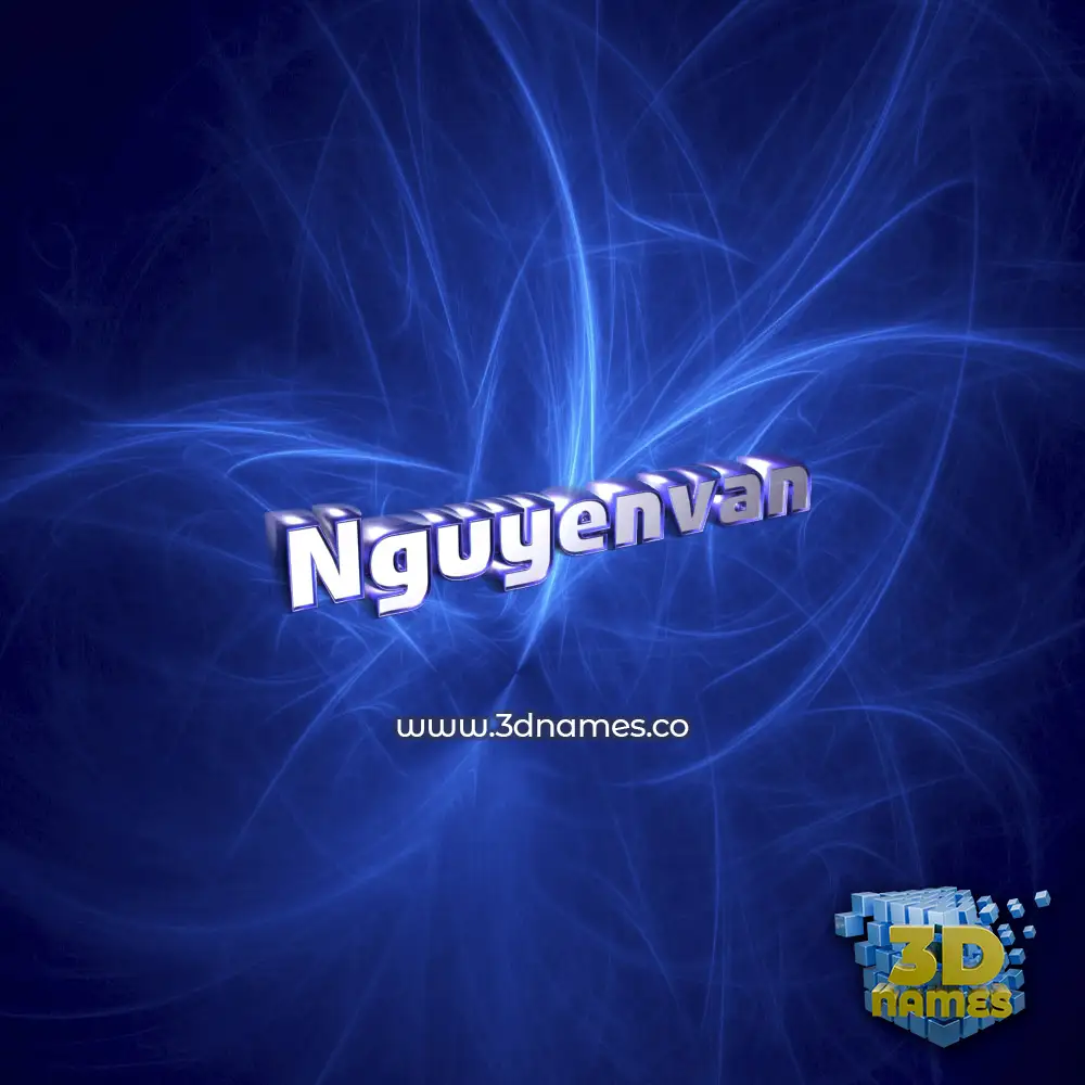 nguyenvan in Plasma style - 3D name wallpaper