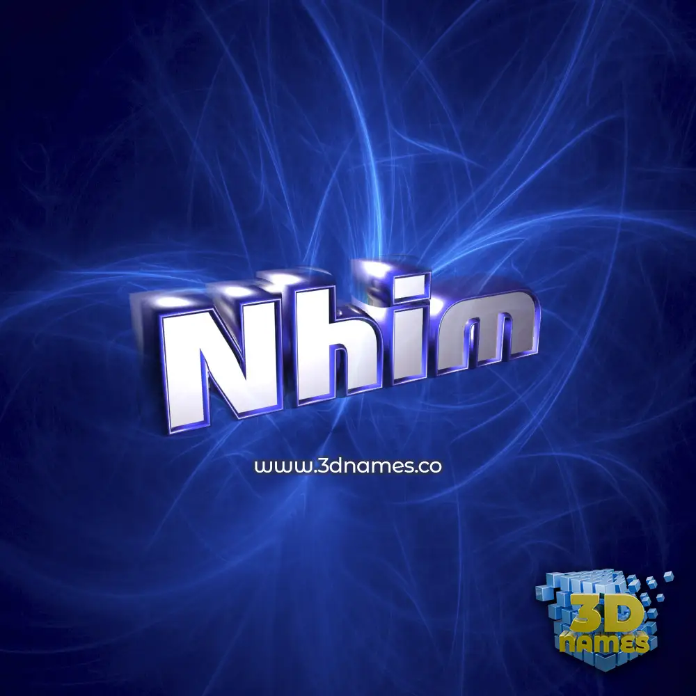 nhim in Plasma style - 3D name wallpaper