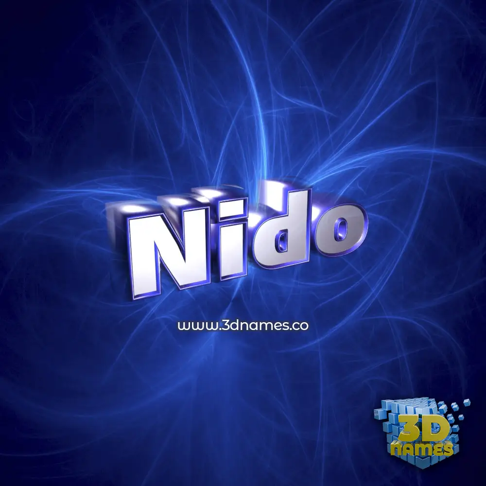 nido in Plasma style - 3D name wallpaper