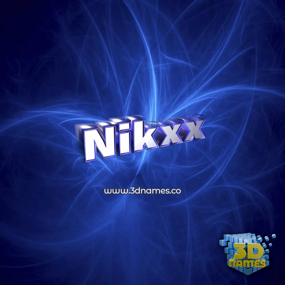nikxx in Plasma style - 3D name wallpaper
