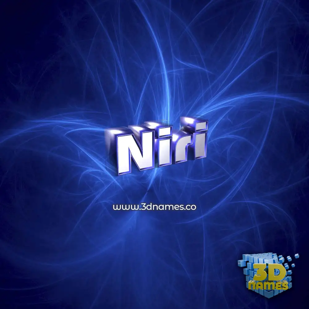 niri in Plasma style - 3D name wallpaper