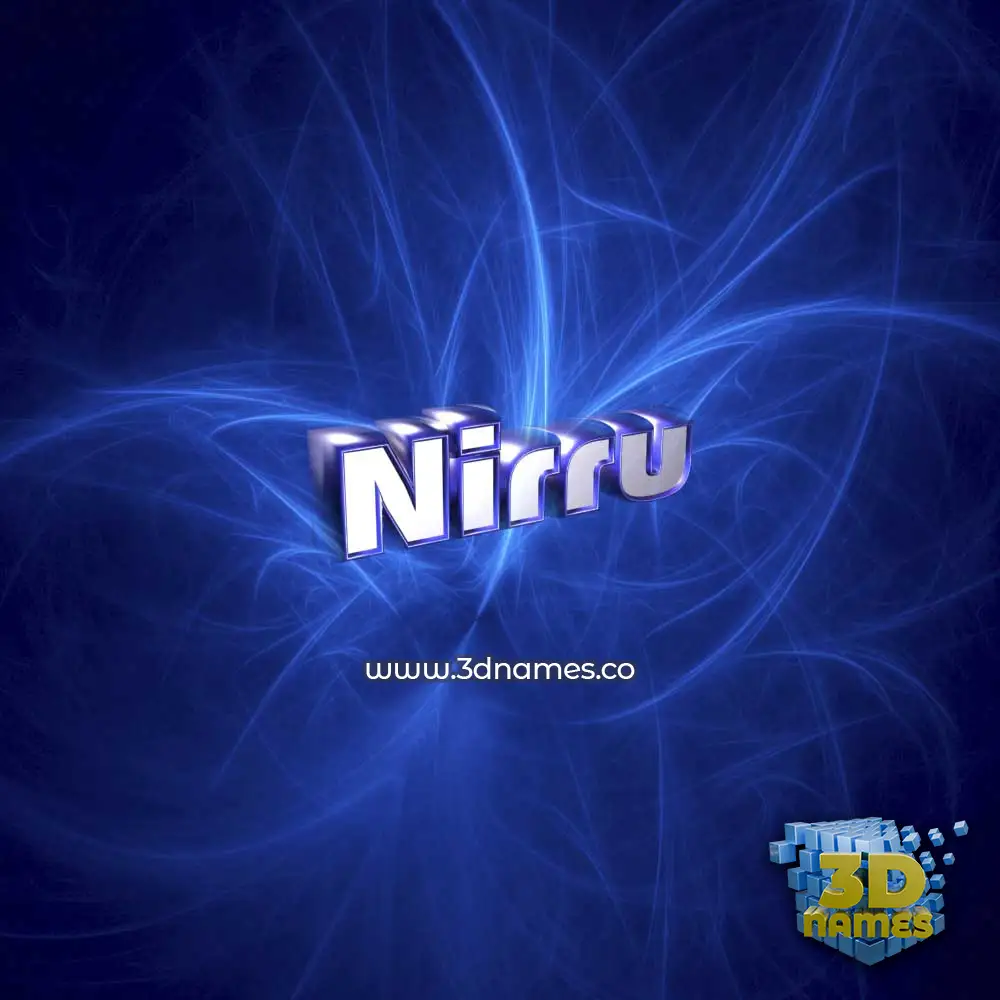 nirru in Plasma style - 3D name wallpaper