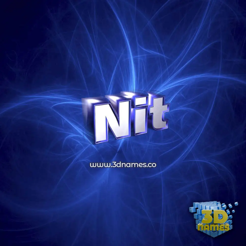 nit in Plasma style - 3D name wallpaper
