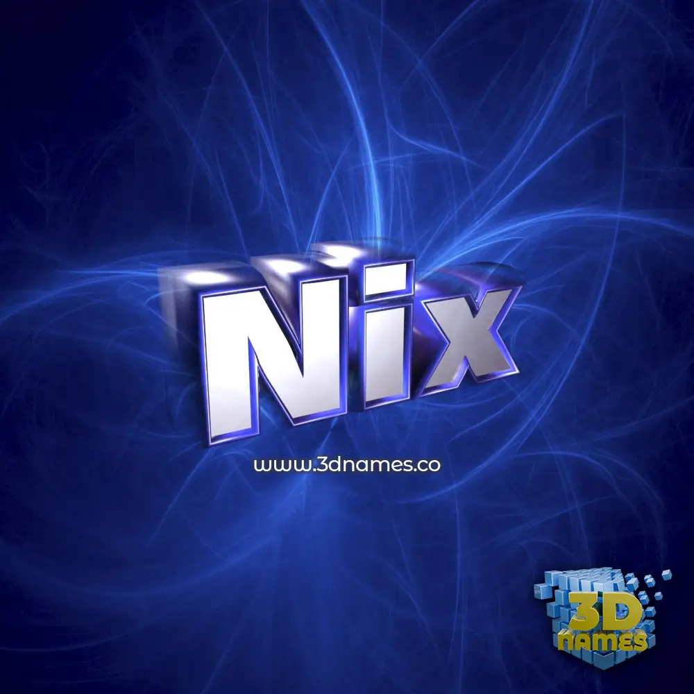 nix in Plasma style - 3D name wallpaper