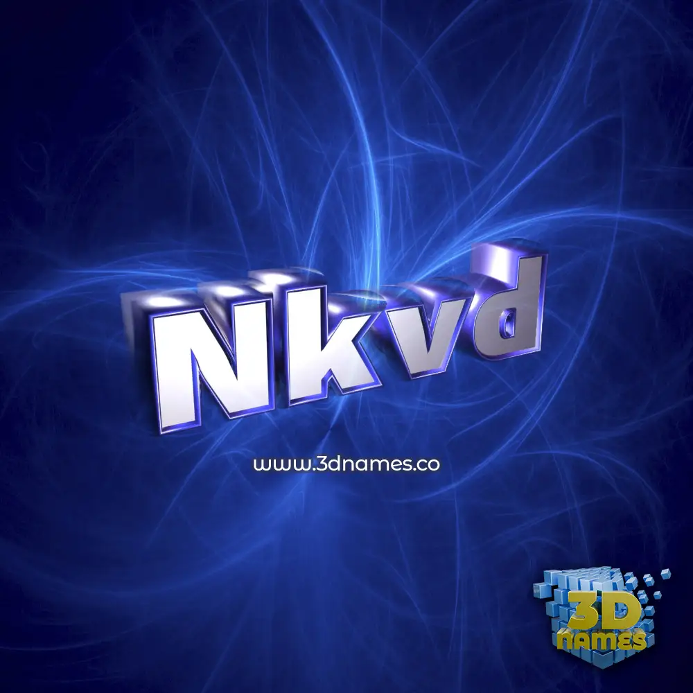nkvd in Plasma style - 3D name wallpaper