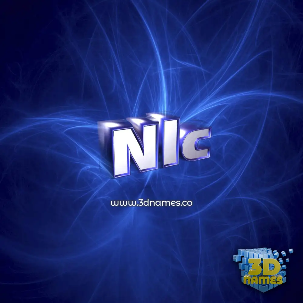 nlc in Plasma style - 3D name wallpaper