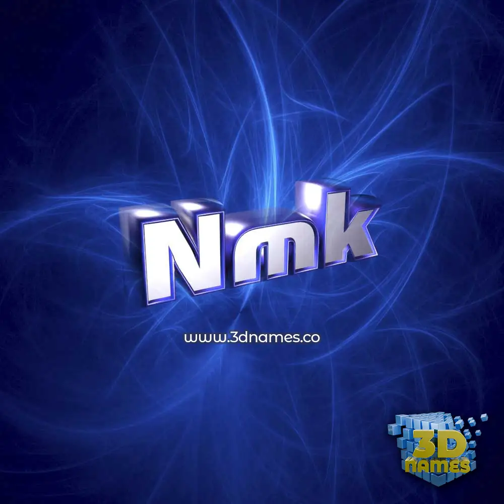 nmk in Plasma style - 3D name wallpaper