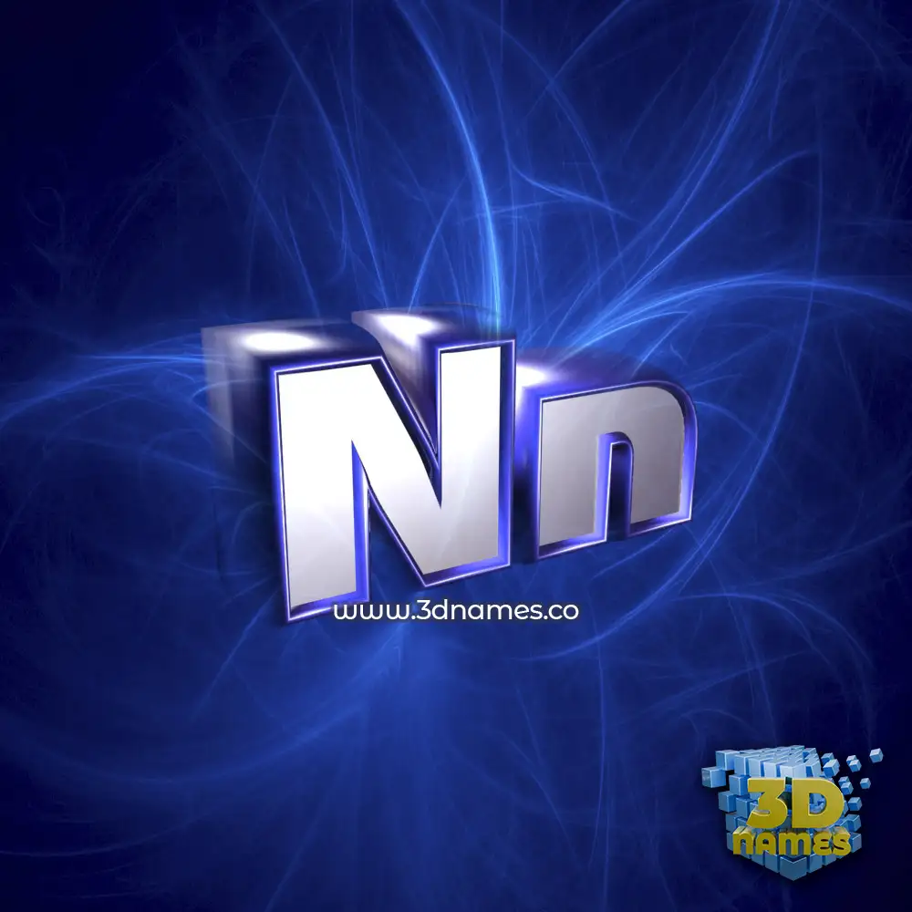 nn in Plasma style - 3D name wallpaper