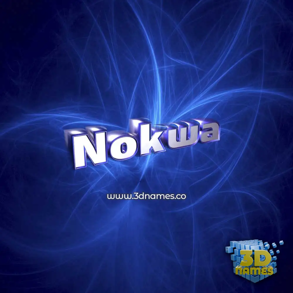 nokwa in Plasma style - 3D name wallpaper