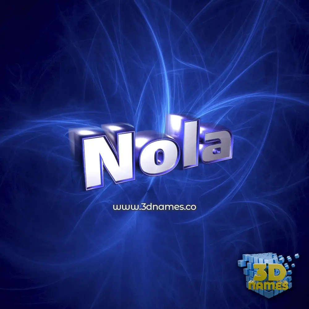 nola in Plasma style - 3D name wallpaper