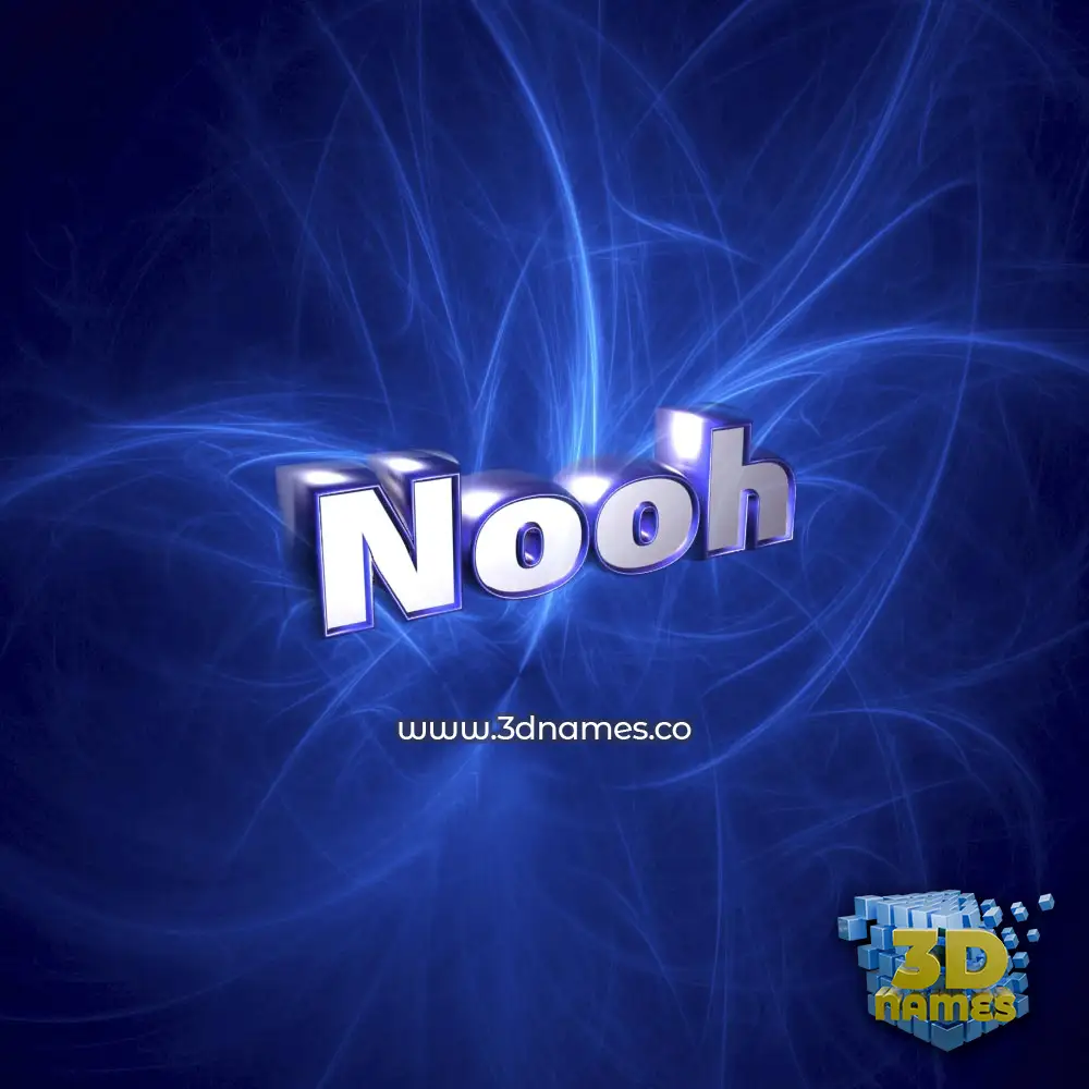 nooh in Plasma style - 3D name wallpaper