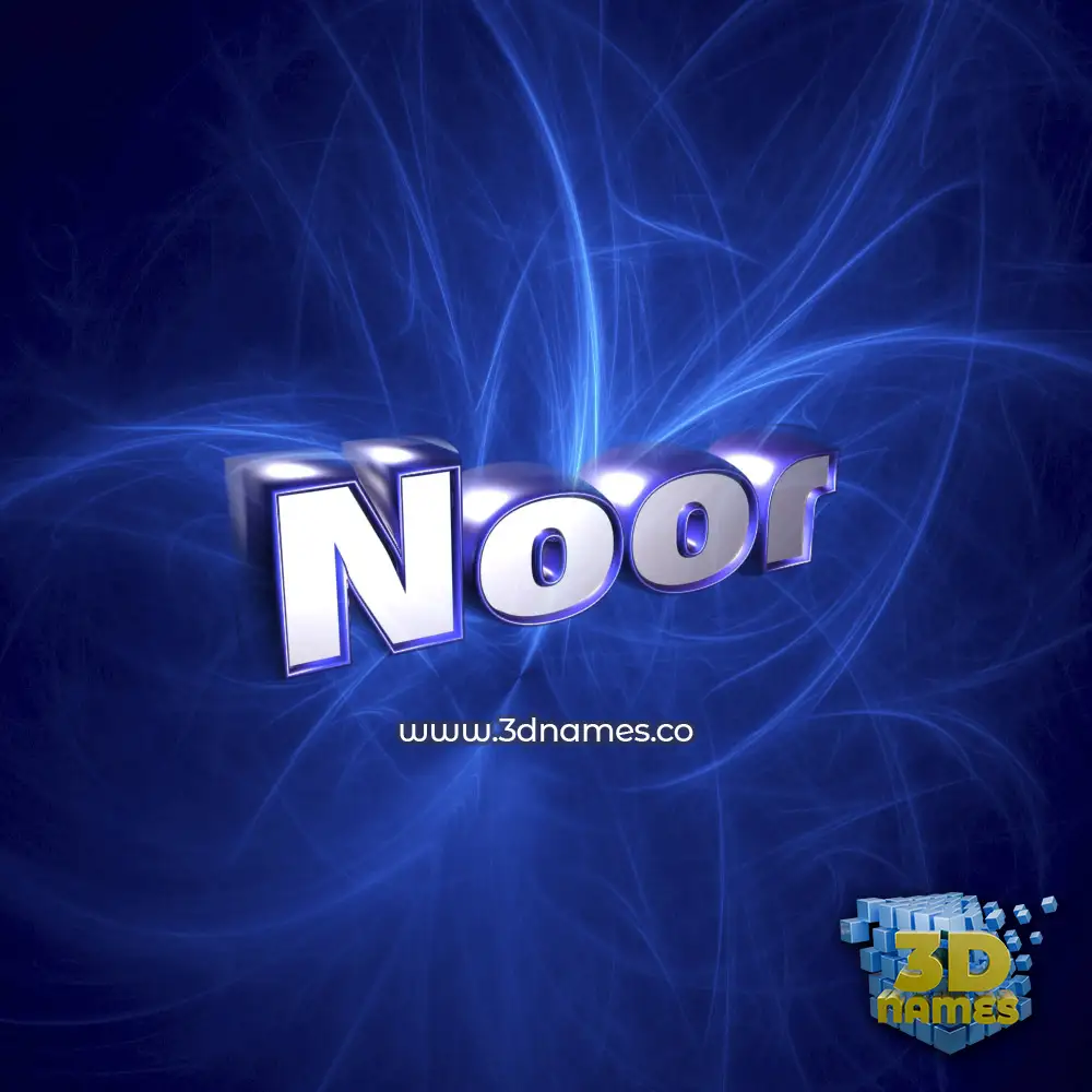 noor in Plasma style - 3D name wallpaper