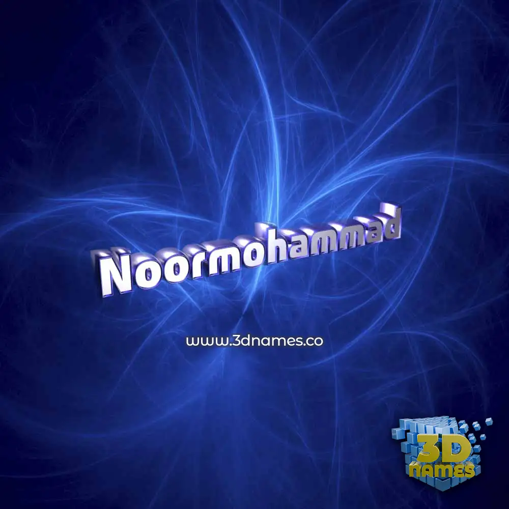 noormohammad in Plasma style - 3D name wallpaper