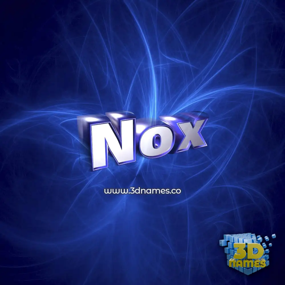 nox in Plasma style - 3D name wallpaper