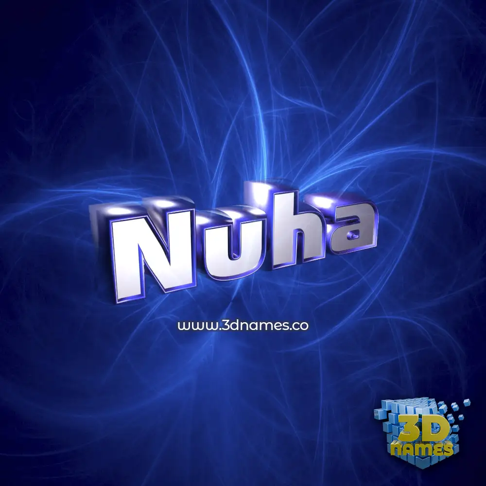 nuha in Plasma style - 3D name wallpaper