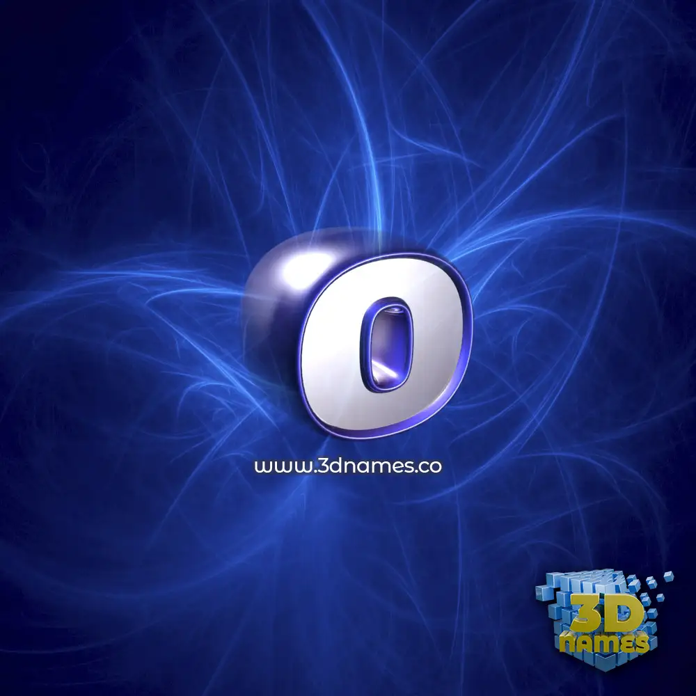 o in Plasma style - 3D name wallpaper