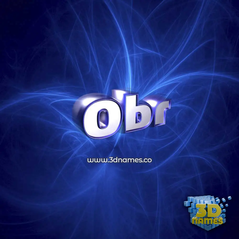 obr in Plasma style - 3D name wallpaper