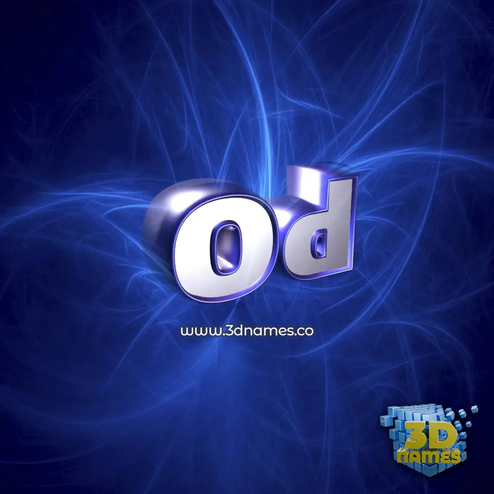 od in Plasma style - 3D name wallpaper