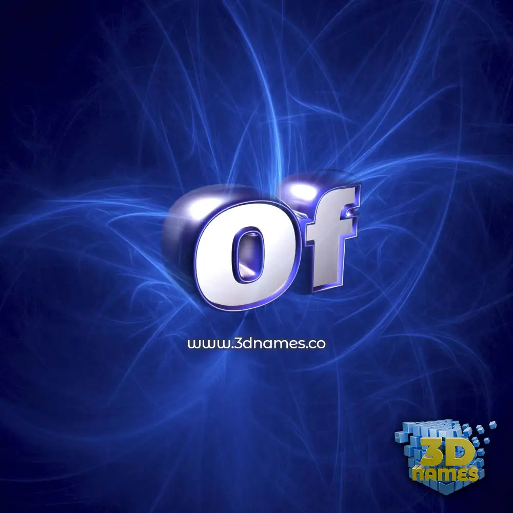 of in Plasma style - 3D name wallpaper
