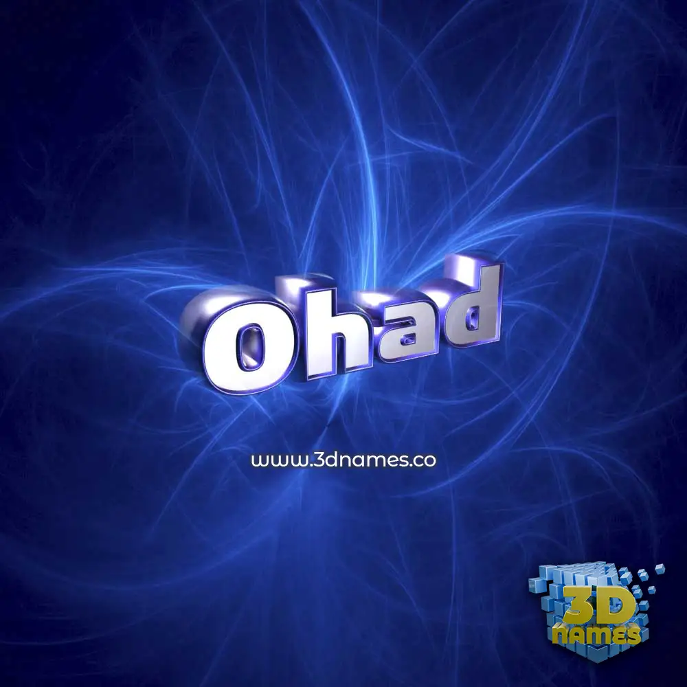 ohad in Plasma style - 3D name wallpaper