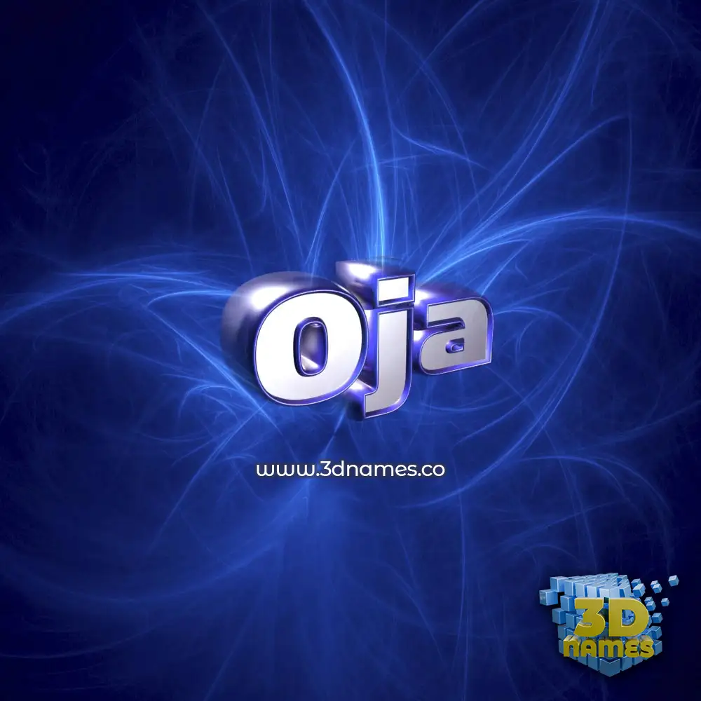 oja in Plasma style - 3D name wallpaper