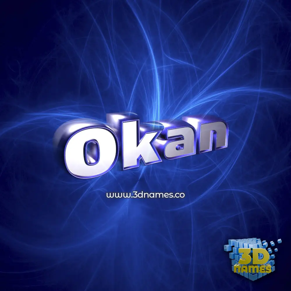 okan in Plasma style - 3D name wallpaper