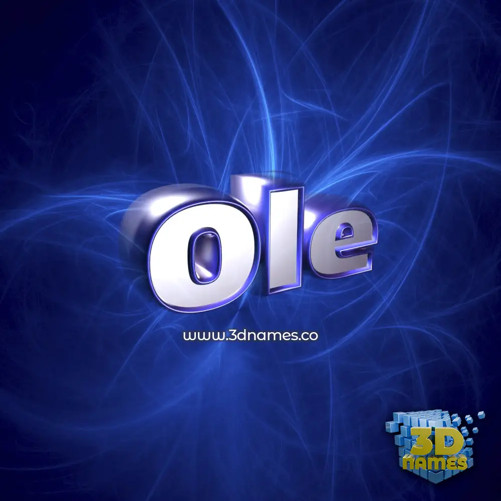 ole in Plasma style - 3D name wallpaper