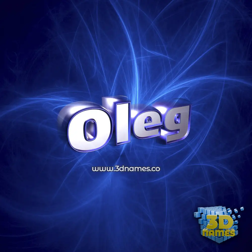 oleg in Plasma style - 3D name wallpaper