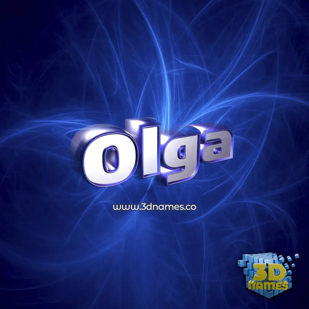 olga in Plasma style - 3D name wallpaper