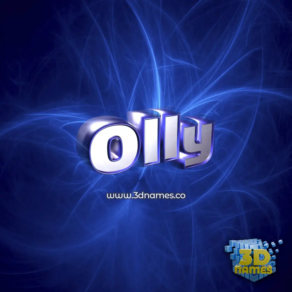 olly in Plasma style - 3D name wallpaper