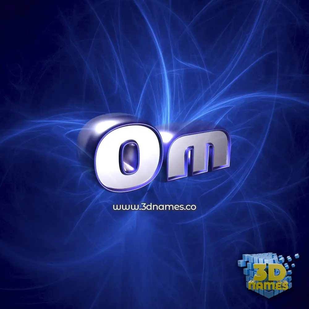 om in Plasma style - 3D name wallpaper