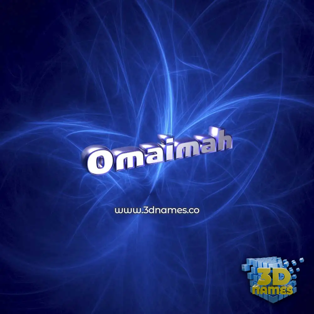 omaimah in Plasma style - 3D name wallpaper