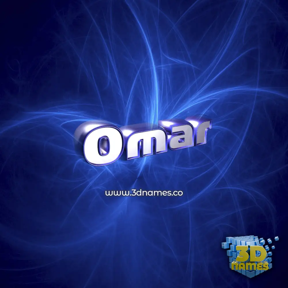 omar in Plasma style - 3D name wallpaper