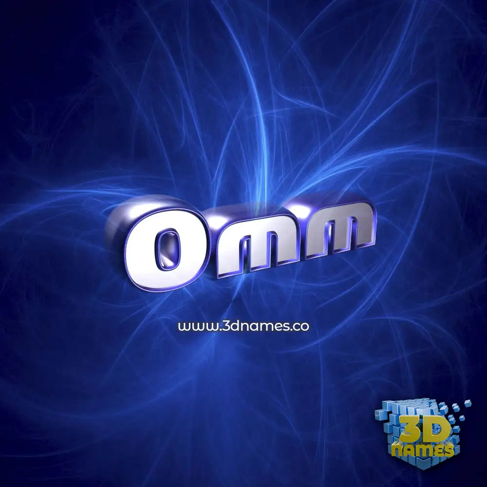 omm in Plasma style - 3D name wallpaper