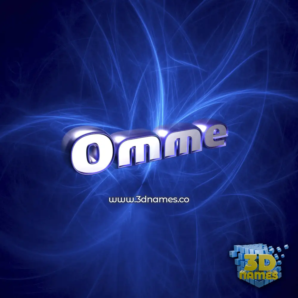 omme in Plasma style - 3D name wallpaper