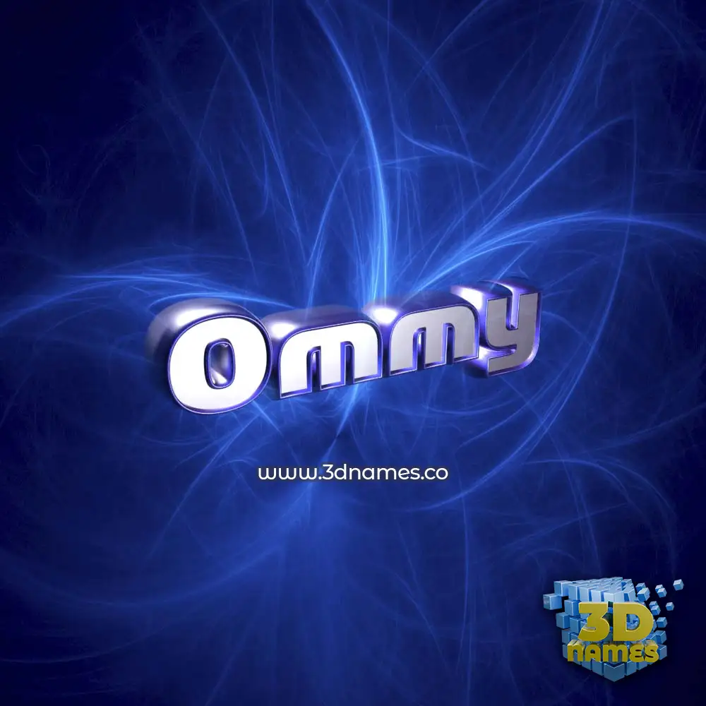 ommy in Plasma style - 3D name wallpaper