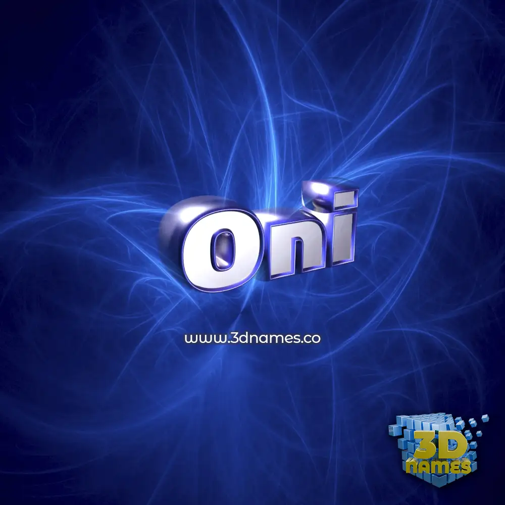 oni in Plasma style - 3D name wallpaper