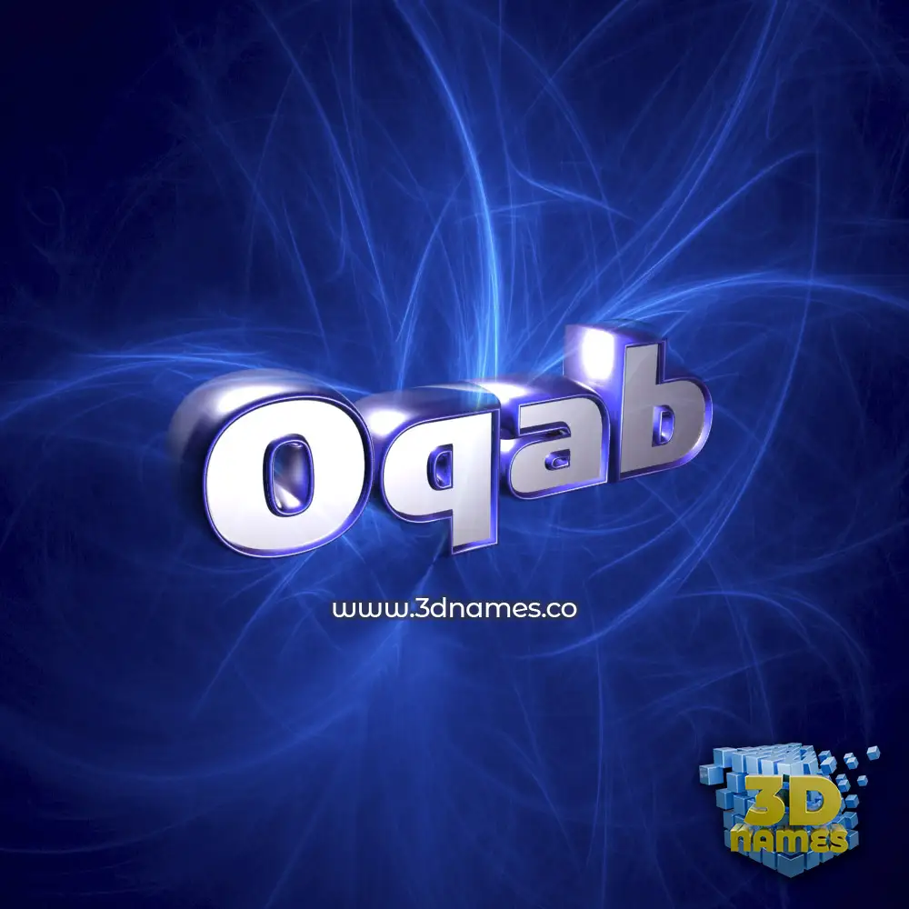 oqab in Plasma style - 3D name wallpaper