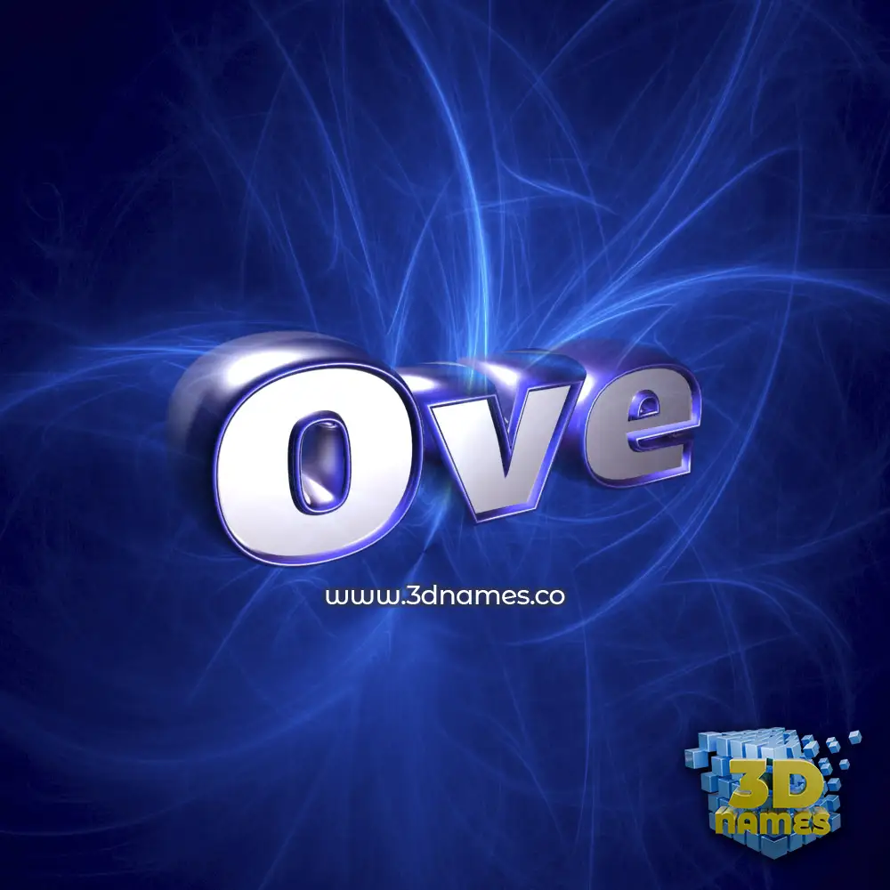 ove in Plasma style - 3D name wallpaper