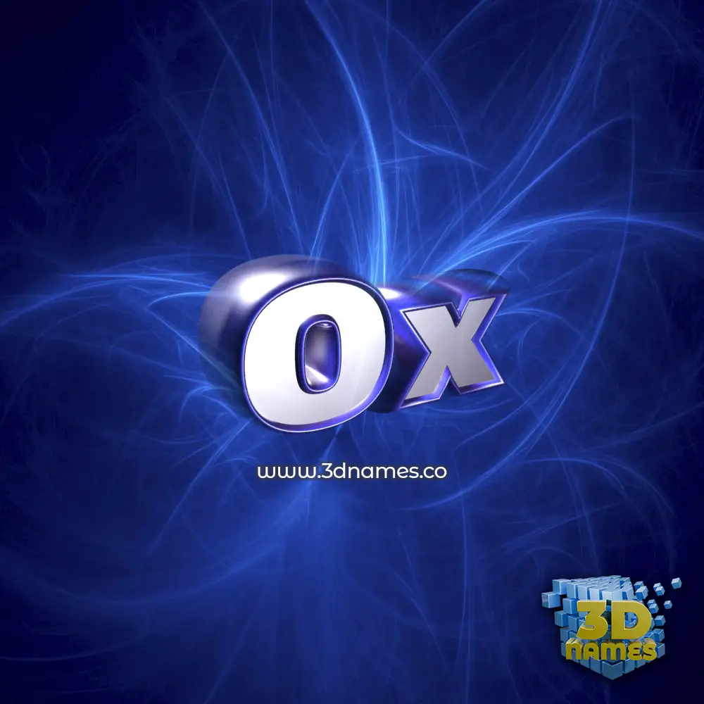 ox in Plasma style - 3D name wallpaper