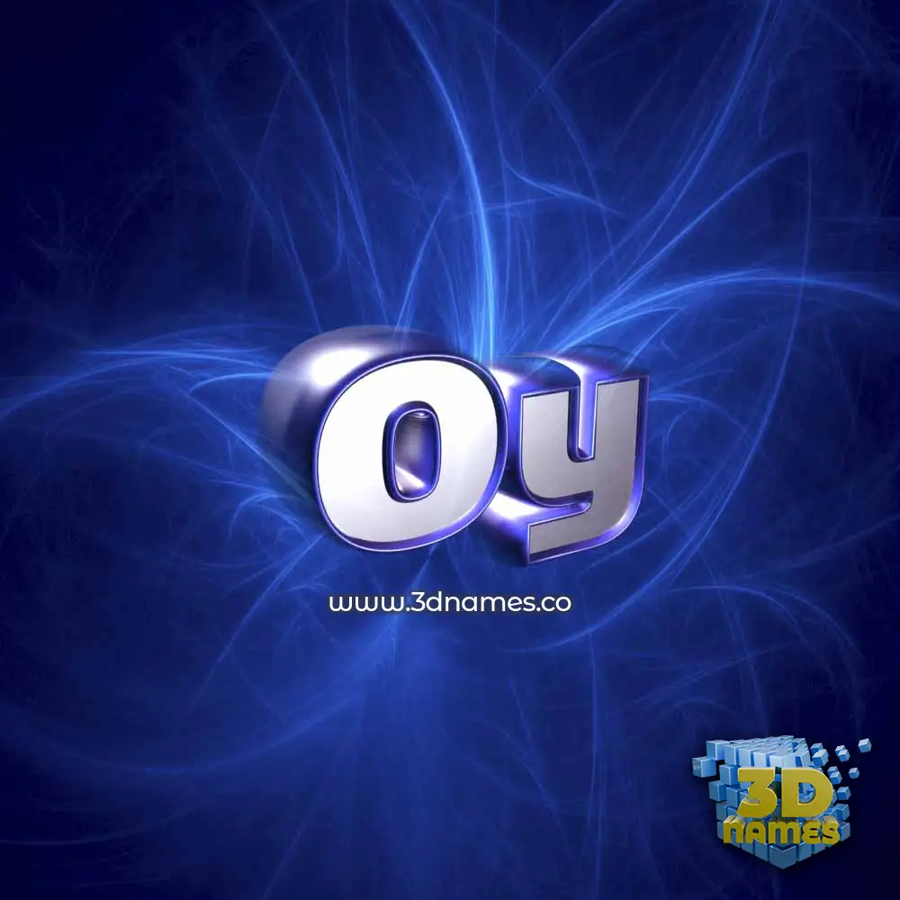 oy in Plasma style - 3D name wallpaper