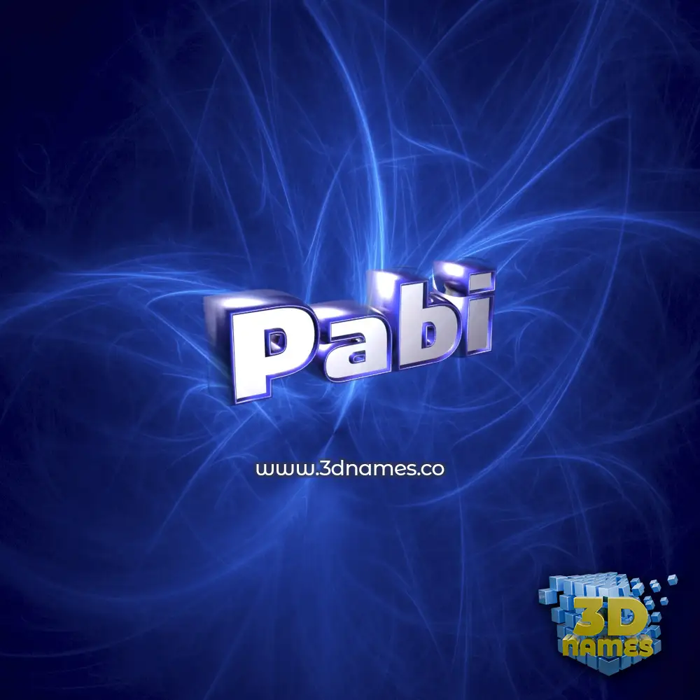pabi in Plasma style - 3D name wallpaper