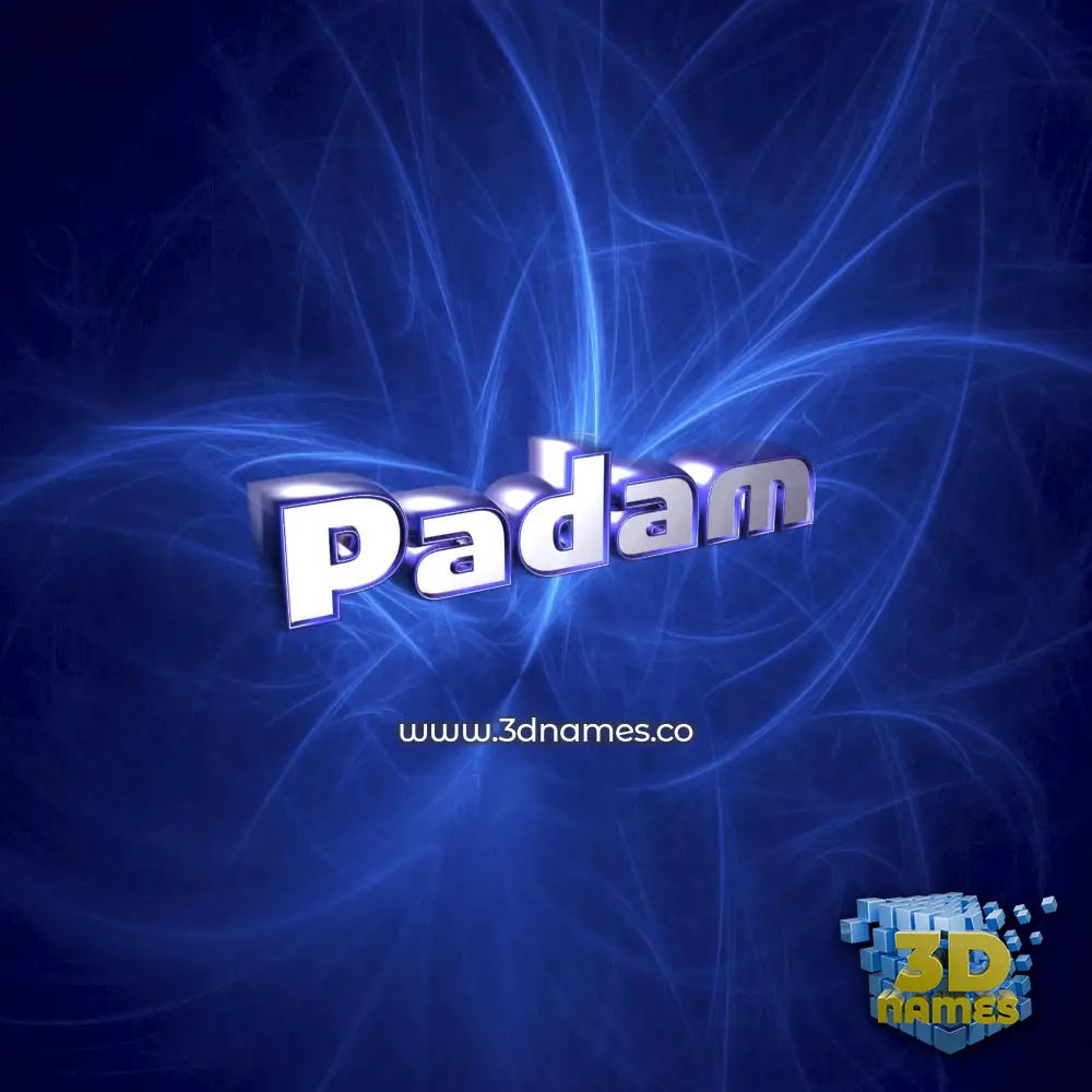 padam in Plasma style - 3D name wallpaper